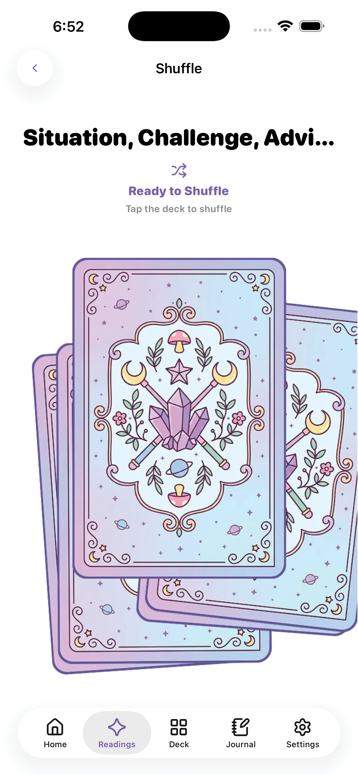 Shuffle screen